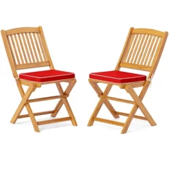 Tangkula Patio Folding Chair Set Of 2 Portable Acacia Wood Dining Chairs With High Back & Seat Cushions Beige/Navy/Red 21 Tangkula Patio Folding Chair Set Of 2 Portable Acacia Wood Dining Chairs With High Back & Seat Cushions Beige/Navy/Red -Tangkula GUEST 3c1adadb c78b 4fe7 b735 96656e7c3a49