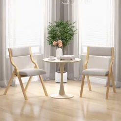 Tangkula Folding Dining Chairs Set Of 4 Wooden Table Chairs W/ Padded Seat Modern Grey & Natural 12 Tangkula Folding Dining Chairs Set Of 4 Wooden Table Chairs W/ Padded Seat Modern Grey & Natural -Tangkula GUEST 3cef4c3e 1878 42c3 8dbe 65b139199309