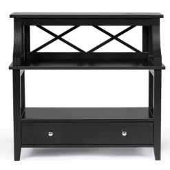 Tangkula 3-Tier End Table Storage Shelf Chair Multipurpose Side Table W/ Drawer -Tangkula GUEST 3d3a731a ad1c 4832 9234 35eaab83773a