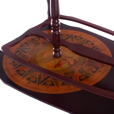 Tangkula Globe Bar Stand 34'' H Global Italian Style Rack Drinks Bottle Shelf 4 Tangkula Globe Bar Stand 34'' H Global Italian Style Rack Drinks Bottle Shelf - Image 2