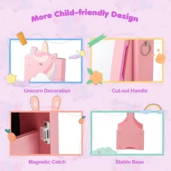 Tangkula Kids Jewelry Cabinet W/ Full-Length Mirror 2 Adjustable Tilt Angles Drawer Pink 15 Tangkula Kids Jewelry Cabinet W/ Full-Length Mirror 2 Adjustable Tilt Angles Drawer Pink -Tangkula GUEST 3e70a71b 1566 4c46 a9db e3cc1681395e