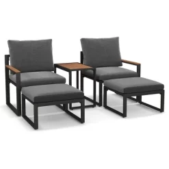 Tangkula Set Of 5 Furniture Set Aluminum Frame Weatherproof Outdoor Conversation Set W/ Soft Cushions Space Saving Design Aluminum Frame 7 Tangkula Set Of 5 Furniture Set Aluminum Frame Weatherproof Outdoor Conversation Set W/ Soft Cushions Space Saving Design Aluminum Frame -Tangkula GUEST 3fccdebe e570 4725 a5a2 74915d157189