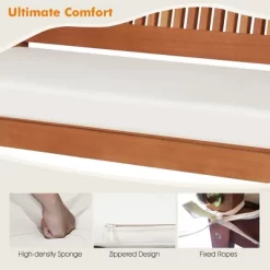 Tangkula 2-Seat Patio Hanging Wooden Porch Swing Bench W/ Cushion 14 Tangkula 2-Seat Patio Hanging Wooden Porch Swing Bench W/ Cushion -Tangkula GUEST 3fe960b4 306f 4843 bc87 4355ebe0885d