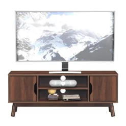 Tangkula TV Stand Storage Media Console For TV’s Up To 50’’ Wooden Entertainment Center W/Shelves Brown/Black/White 12 Tangkula TV Stand Storage Media Console For TV’s Up To 50’’ Wooden Entertainment Center W/Shelves Brown/Black/White -Tangkula GUEST 4073f08e 6e5d 470b b531 87878162c9f2