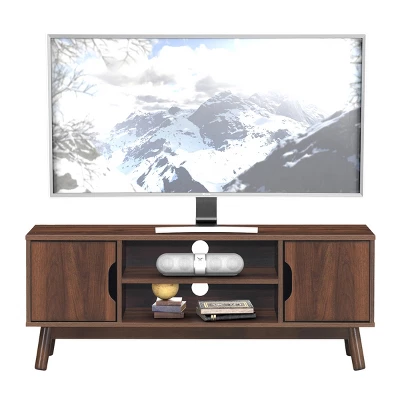 Tangkula TV Stand Storage Media Console For TV’s Up To 50’’ Wooden Entertainment Center W/Shelves Brown/Black/White 7 Tangkula TV Stand Storage Media Console For TV’s Up To 50’’ Wooden Entertainment Center W/Shelves Brown/Black/White - Image 5