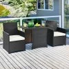 Tangkula 3PCS Patio Rattan Dining Set Space-Saving Furniture Set With Tempered Glass Top Table And Cushioned Chairs 2 Tangkula 3PCS Patio Rattan Dining Set Space-Saving Furniture Set With Tempered Glass Top Table And Cushioned Chairs -Tangkula GUEST 40793fd4 7718 45cd bf7e 84c10b12cfb4