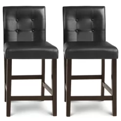 Tangkula Set Of 4 Bar Stools 25inch Counter Height Barstool Pub Chair Rubber Wood Black 18 Tangkula Set Of 4 Bar Stools 25inch Counter Height Barstool Pub Chair Rubber Wood Black -Tangkula GUEST 40a7aea4 6a2b 4b40 ba63 e21a1d7c9f6d