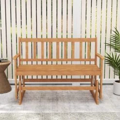 Tangkula 2 Person Patio Glider Bench Solid Acacia Wood Porch Glider Chair W/ Seat 14 Tangkula 2 Person Patio Glider Bench Solid Acacia Wood Porch Glider Chair W/ Seat -Tangkula GUEST 40fffb68 7449 4282 bb3a 90c9ed1a9570