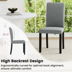Tangkula Dining Chair Set Of 4 Mid-Century Modern Fabric Upholstered Parson Chairs 16 Tangkula Dining Chair Set Of 4 Mid-Century Modern Fabric Upholstered Parson Chairs -Tangkula GUEST 42787876 0004 4d9a b1b7 77e0644f8848