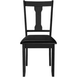 Tangkula Set Of 2 Dining Room Chairs Modern Wood Dining Side Chair High Back Kitchen Chairs With Rubber Wood Frame Black/Coffee -Tangkula GUEST 42cabcdf 0ebd 44f2 a6e3 1568ca3bf488