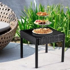 Tangkula 3 Pieces Patio Set Outdoor Wicker Rattan Furniture W/ Cushions -Tangkula GUEST 43174480 b697 49ee 909c 48da57960cf6