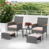 Tangkula 5 Pieces Wicker Patio Furniture Set PE Rattan Porch Chairs W/ Ottomans 1 Tangkula 5 Pieces Wicker Patio Furniture Set PE Rattan Porch Chairs W/ Ottomans -Tangkula GUEST 43e9eb80 8857 475c 858b 4ea2554774b8