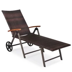 Tangkula Outdoor Rattan Wicker Lounge Chair Folding Patio Chaise W/ Wheels & Cushion 21 Tangkula Outdoor Rattan Wicker Lounge Chair Folding Patio Chaise W/ Wheels & Cushion -Tangkula GUEST 44789044 43cb 4847 92b3 71616b3010f5