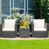 Tangkula 3PCS Rattan Patio Conversation Furniture Set Outdoor Sofa Set W/ Cushions 1 Tangkula 3PCS Rattan Patio Conversation Furniture Set Outdoor Sofa Set W/ Cushions -Tangkula GUEST 4521852f d0a6 4646 a384 e988681d9a29