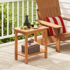 Tangkula Outdoor Acacia Wood Side Table 2-Tier Patio End Table W/ Slatted Tabletop 11 Tangkula Outdoor Acacia Wood Side Table 2-Tier Patio End Table W/ Slatted Tabletop -Tangkula GUEST 460895f8 8e19 4f8d b0b9 bfeef775e611