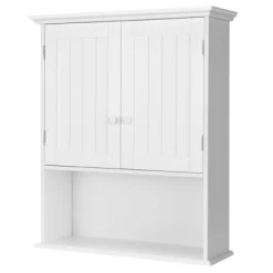 Tangkula Wall Mounted Bathroom Cabinet Medicine Cabinet Storage Organizer With 2 Doors & Adjustable Shelf Grey/White -Tangkula GUEST 476eea9b b864 48cf 9c7a ca2a89f4ee06
