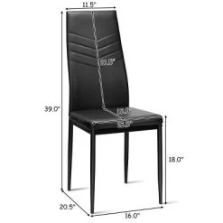 Tangkula Kitchen Set Of 4 Dining Chair PVC Leather Metal Base High Back 13 Tangkula Kitchen Set Of 4 Dining Chair PVC Leather Metal Base High Back -Tangkula GUEST 47d48889 a096 4100 9e50 14db6baf7532