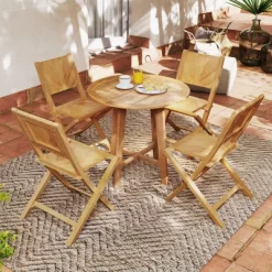 Tangkula 2 PCS Folding Patio Chairs W/ Inclined Backrest Teak Wood Outdoor Dining Chairs -Tangkula GUEST 48a48ab4 f1fb 4de1 a6a2 cd4c7c9bc292