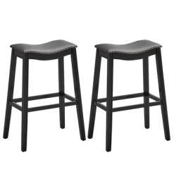 Tangkula Set Of 2 Saddle Bar Stools Bar Height Kitchen Chairs W/ Rubber Wood Legs 22 Tangkula Set Of 2 Saddle Bar Stools Bar Height Kitchen Chairs W/ Rubber Wood Legs -Tangkula GUEST 48bfe616 8b6a 4dd8 bb46 61a45265b040