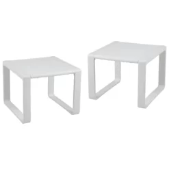 Tangkula Outdoor Side Table Set Of 2 18" Weather Resistant Adirondack Table Patio -Tangkula GUEST 48f831dc 3ed4 4e18 9c4d 4d3f80da1914