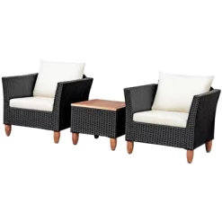 Tangkula 3-Piece Wicker Patio Furniture Set Outdoor Conversation Set W/ Cushions & Coffee Table 19 Tangkula 3-Piece Wicker Patio Furniture Set Outdoor Conversation Set W/ Cushions & Coffee Table -Tangkula GUEST 4913f7ea 7a07 4da3 bf02 f724f9dd208a