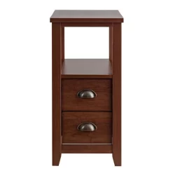 Tangkula Retro Wooden Side End Table Rectangular Nightstand With 2 Drawers And Shelf Coffee/Brown 10 Tangkula Retro Wooden Side End Table Rectangular Nightstand With 2 Drawers And Shelf Coffee/Brown -Tangkula GUEST 49502897 c5d0 4fe7 9788 cb43e8da4ff3
