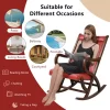 Tangkula 2PCS Rocking Chair W/ Cushion Ergonomic Backrest &115-Degree Backrest Angle &Curved Armrests For Nursery Living Room Red -Tangkula GUEST 4992103b 6d19 40e7 a90a faf3fc137dea