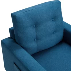 Tangkula Modern Armrest Accent Single Sofa Upholstered Living Room Chair With 2 Side Pockets Beige -Tangkula GUEST 4aa37617 5cc4 4c73 aca3 39d1c2bd813f