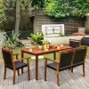 Tangkula 4PCS Patio Dining Set Acacia Wood Rattan Furniture Set W/ Umbrella Hole 1 Tangkula 4PCS Patio Dining Set Acacia Wood Rattan Furniture Set W/ Umbrella Hole -Tangkula GUEST 4aba27d6 df94 4a22 8353 863e8e45e38c