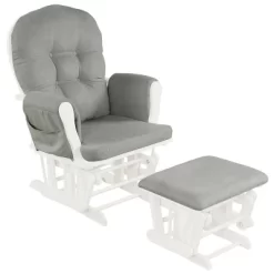 Tangkula Rocking Chair Baby Nursery Chair Glider With Ottoman &Storage Pocket -Tangkula GUEST 4ad72d76 0d4b 480c a798 896c3096f979