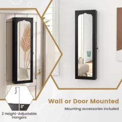 Tangkula Jewelry Armoire W/ Full-Length Mirror W/ Built-in LED Lights Hooks Shelves 15 Tangkula Jewelry Armoire W/ Full-Length Mirror W/ Built-in LED Lights Hooks Shelves -Tangkula GUEST 4c0d5d74 6aa0 49e0 9436 bba3f915e5b4