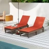 Tangkula 2PCS Patio Lounge Chair Recliner Chair W/ 3-Position Adjustable Backrest & Cushion Brown & Orange 1 Tangkula 2PCS Patio Lounge Chair Recliner Chair W/ 3-Position Adjustable Backrest & Cushion Brown & Orange -Tangkula GUEST 4c4c7bd6 753f 4b1e 9bd9 0b888566dadd