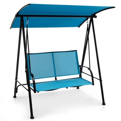 Tangkula 2-Person Patio Swing Seat Swing Bench Canopy Swing Loveseat Outdoor 12 Tangkula 2-Person Patio Swing Seat Swing Bench Canopy Swing Loveseat Outdoor - Image 10