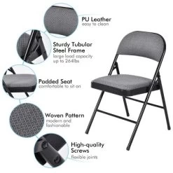 Tangkula Fabric Padded Folding Chair Portable Dining Chairs Pack Of 4 12 Tangkula Fabric Padded Folding Chair Portable Dining Chairs Pack Of 4 -Tangkula GUEST 4d782bae 8527 40b5 8cd4 655d125dbcb0