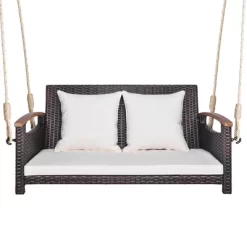 Tangkula 2-seater Hanging Swing Porch Swing PE Wicker Swing Outdoor Hanging Swing Garden Poolside 21 Tangkula 2-seater Hanging Swing Porch Swing PE Wicker Swing Outdoor Hanging Swing Garden Poolside -Tangkula GUEST 4dc30faf 33a9 4f2f 9125 cf178924a7e7