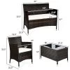 Tangkula 4-Piece Patio Rattan Wicker Conversation Furniture Set Sofa Chair Table Set -Tangkula GUEST 4e10f854 8281 4b0b 92a3 16e548a6a921 1