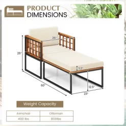 Tangkula 2pcs Outdoor Chaise Lounge Chair Acacia Wood Heavy Duty 1200 Lbs Weight Capacity 16 Tangkula 2pcs Outdoor Chaise Lounge Chair Acacia Wood Heavy Duty 1200 Lbs Weight Capacity -Tangkula GUEST 4e5a00e8 6aa5 4592 b9d4 48c03f58c558