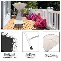 Tangkula Patio Chaise Chaise Lounge Chair With Canopy Cushioned Canopy Lounger 17 Tangkula Patio Chaise Chaise Lounge Chair With Canopy Cushioned Canopy Lounger -Tangkula GUEST 4e77aa01 c706 4e7b b463 3d5cbb15a96f