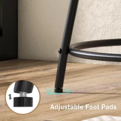 Tangkula 2-Tier Side Table Compact Round Metal Frame Coffee Table W/ Open Shelf Brown -Tangkula GUEST 4e7b6341 47aa 41c2 acc3 8e7456eafe26