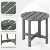 Tangkula 18"Adirondack Side Table Weather Resistant HDPE Garden Patio Grey -Tangkula GUEST 4fe87d97 eb42 4b7d a6fd 0caf751c2e13