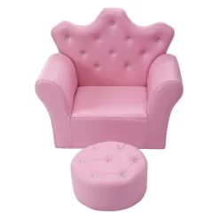 Tangkula Single Sponge Sofa Toddler Children Leisure Chair With Armrest Ottoman Kids Furniture Pink -Tangkula GUEST 5147720b fce7 44d3 bfa9 0a918e4aea77
