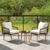 Tangkula 3 Piece Patio Chair Set Wicker Chair & Side Table Set W/ Soft Cushions & Tempered Glass Tabletop 2 Tangkula 3 Piece Patio Chair Set Wicker Chair & Side Table Set W/ Soft Cushions & Tempered Glass Tabletop -Tangkula GUEST 51cc2022 e16a 45d8 a462 c0c28096a507