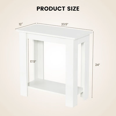 Tangkula 2 PCS 2-Tier End Table Modern Sofa Bedside Compact Nightstand With Storage Shelf 4 Tangkula 2 PCS 2-Tier End Table Modern Sofa Bedside Compact Nightstand With Storage Shelf - Image 2