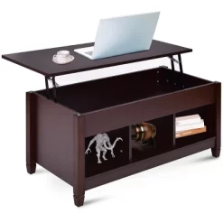 Tangkula Height Adjustable Wood Table Coffee Desk Teapoy Hidden Compartment -Tangkula GUEST 529d252c a06a 4210 a6f4 5f4206ba9c0b