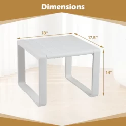 Tangkula Outdoor Side Table Set Of 2 18" Weather Resistant Adirondack Table Patio -Tangkula GUEST 52ce7fb9 b7c8 4d80 bd08 8bf26d6ba6db
