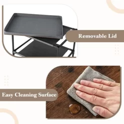 Tangkula 1pc/2pcs Dresser With 3 Drawers, Fabric Storage Organizer Tower Unit Tall Nightstand Bedside Table With Removable Lid For Bedroom -Tangkula GUEST 52cec759 6f6e 4b74 9995 e7e82ac30468