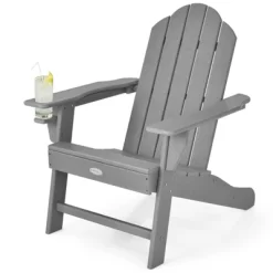 Tangkula Adirondack Chair Outdoor With Cup Holde Weather Resistant Lounger Chair For Backyard Garden Patio And Deck Black/Grey/Turquoise/White 20 Tangkula Adirondack Chair Outdoor With Cup Holde Weather Resistant Lounger Chair For Backyard Garden Patio And Deck Black/Grey/Turquoise/White -Tangkula GUEST 52e11181 e271 4cb5 9474 9e20f87e83b6