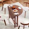 Tangkula 36" Foldable Kitchen Table Round Dining Table W/Solid Rubber Wood Legs 1 Tangkula 36" Foldable Kitchen Table Round Dining Table W/Solid Rubber Wood Legs -Tangkula GUEST 53d74677 3b14 41fe b628 37100eafb178