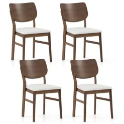Tangkula Dining Chairs Set Of 4 W/ Rubber Wood Frame Padded Seat Curved Back Living Room 23 Tangkula Dining Chairs Set Of 4 W/ Rubber Wood Frame Padded Seat Curved Back Living Room -Tangkula GUEST 54241b6c 9acb 40d3 8c4b ecb68b5be8fd