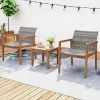 Tangkula 3 Pieces Patio Furniture Set PE Rattan Patio Bistro Set With Chairs & Coffee Table Outdoor Acacia Wood Conversation Set For Garden 1 Tangkula 3 Pieces Patio Furniture Set PE Rattan Patio Bistro Set With Chairs & Coffee Table Outdoor Acacia Wood Conversation Set For Garden -Tangkula GUEST 54512fe2 55b1 4ac5 b626 a73ea31f43d8